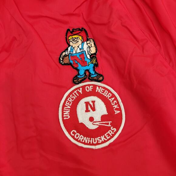 Vintage 90s University-of Nebraska Coach Jacket XL 24x28 USA - Picture 12 of 16